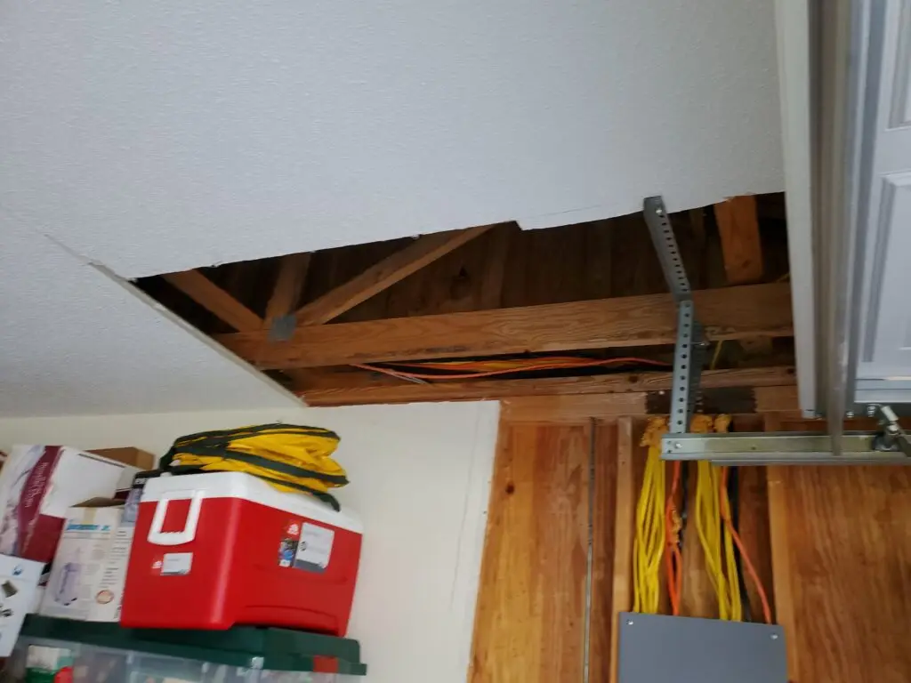 Garage and Electrical Panel water damage