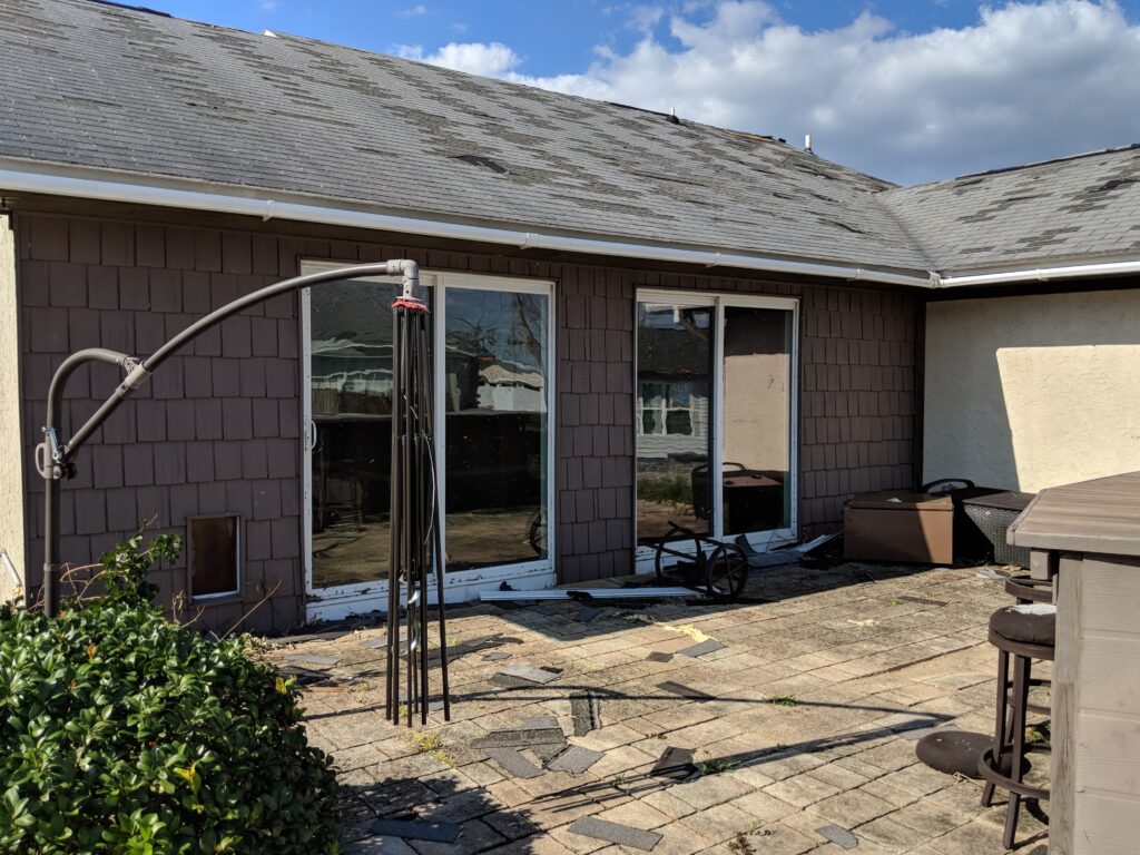 Roof Damage Shingles ripped off