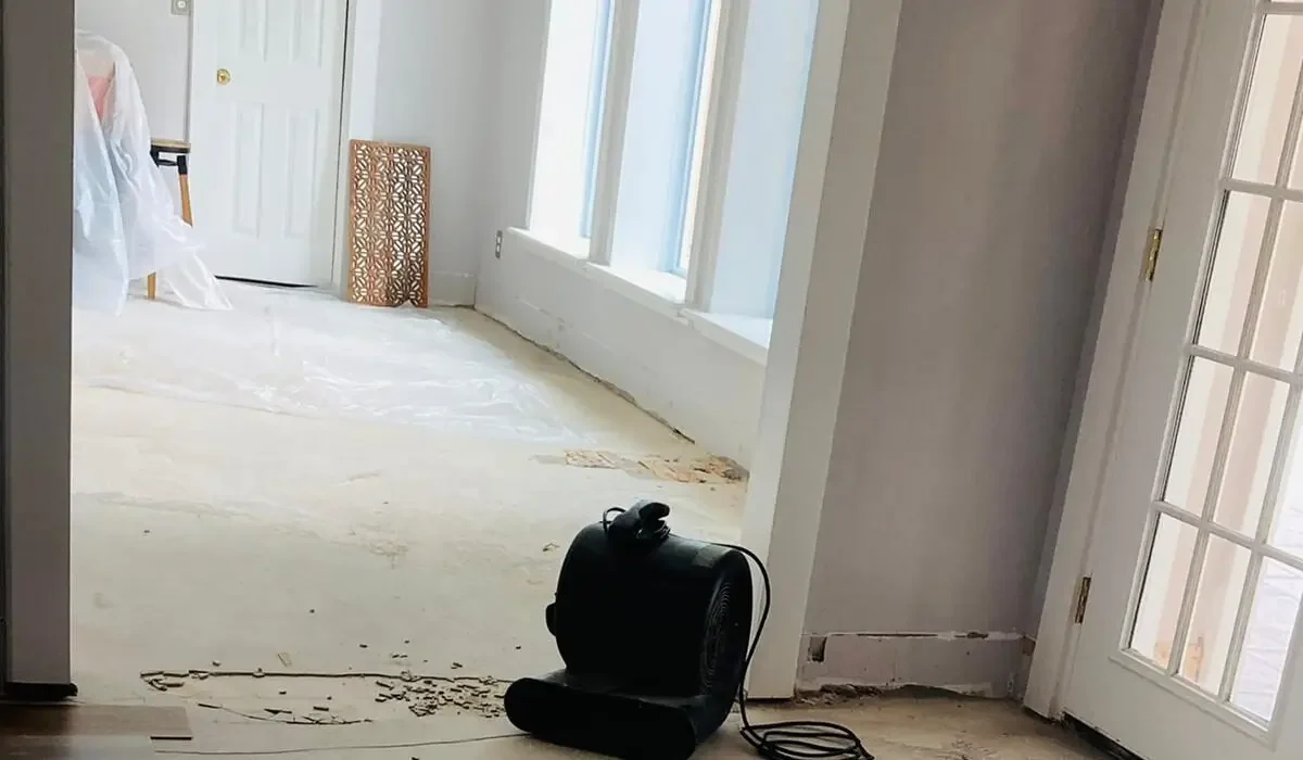 Mitigation after Bursting Pipe damaged floor